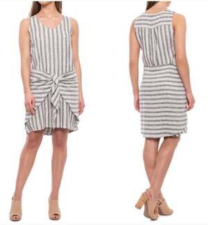 Drew Striped Morgan Sarong Tie Dress. Womens Size Medium Anthropologie Shift